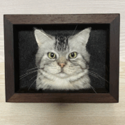 3d felt wool pet portrait | felt wool dog & cat memorial photo frame | pet lover gifts | pet loss gift | 6 inches