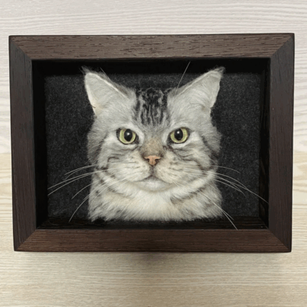 3d felt wool pet portrait | felt wool dog & cat memorial photo frame | pet lover gifts | pet loss gift | 6 inches
