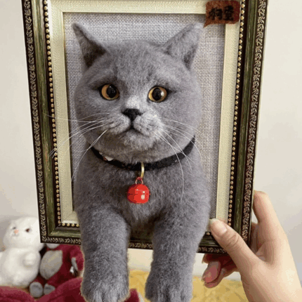 custom 3d wool needle felted dog portrait 10 inches