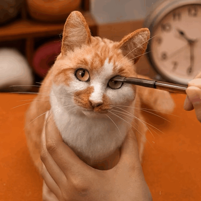 custom 3d wool needle felted pet – full body design