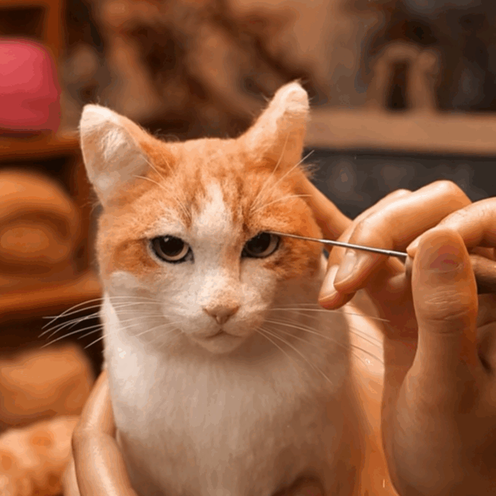 custom 3d wool needle felted pet – full body design